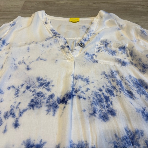 Roberta Roller Rabbit Blue Tie Dye Cotton Shirt Dress Coverup- XS/S - Picture 2 of 6